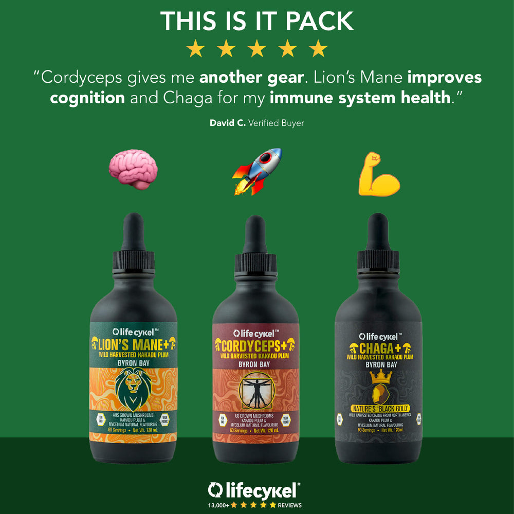 This Is It Pack - Lion's Mane, Chaga & Cordyceps